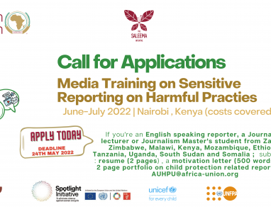 Call for Applications: AUC African Media Training on Sensitive Reporting on Harmful Practices